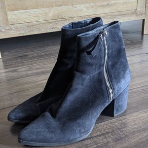 Blue Suede Booties